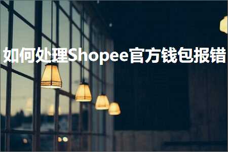 璺ㄥ鐢靛晢鐭ヨ瘑:濡備綍澶勭悊Shopee瀹樻柟閽卞寘鎶ラ敊